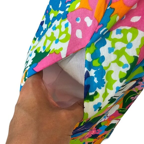 Tori Richard Honolulu Multi Color Floral 100% Cotton Long Dress Size 12 Hawaiian - Picture 6 of 10